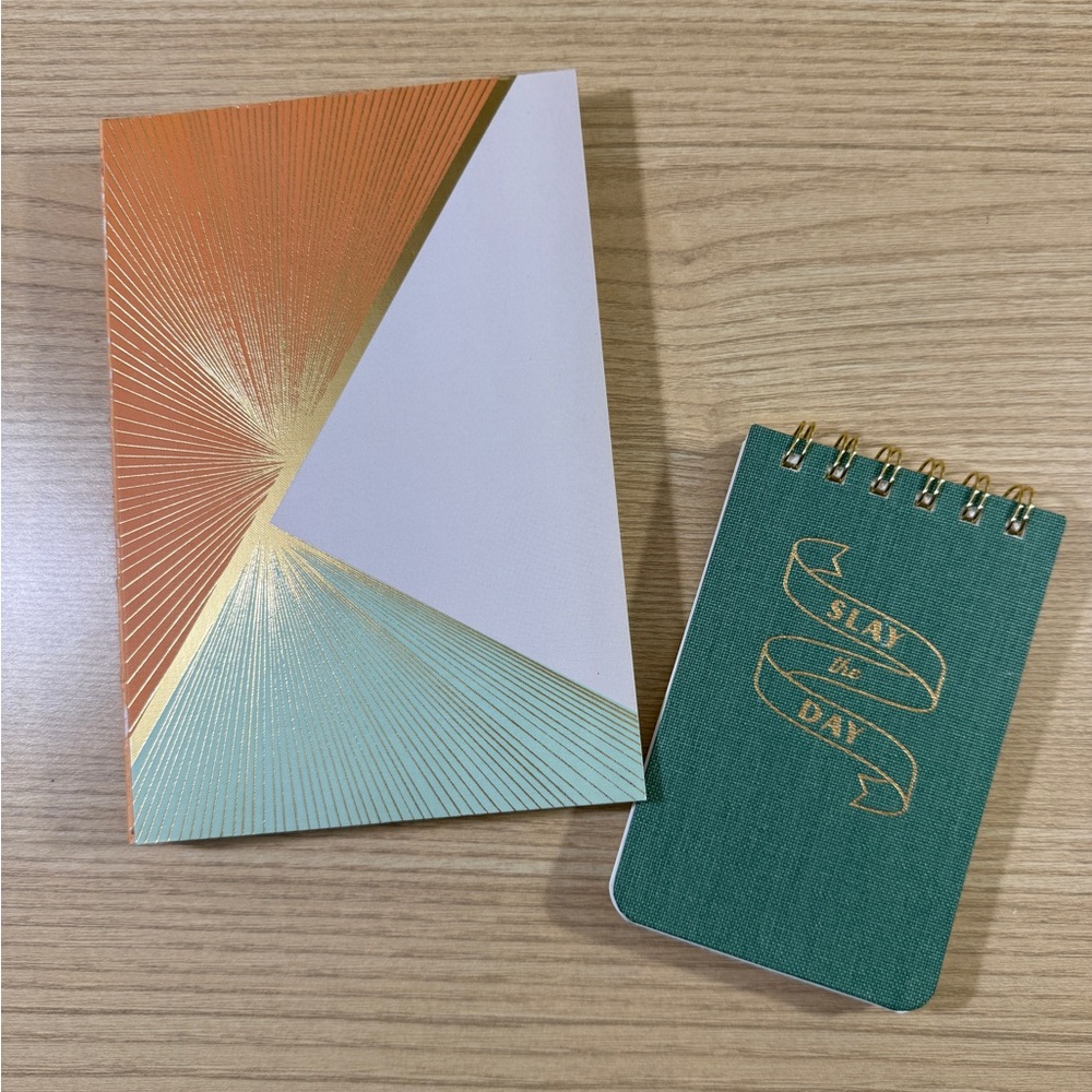 Stylish Orange and Green Notebook Set